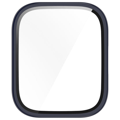 For Amazfit bip5 Unity PC + Tempered Glass Film Integrated Watch Protective Case(Ink Blue) by bashfashion