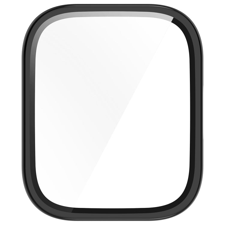 For Amazfit bip5 Unity PC + Tempered Glass Film Integrated Watch Protective Case(Black) by bashfashion