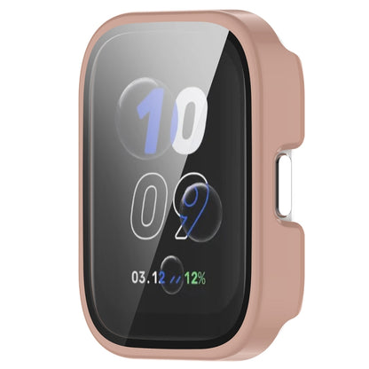 For Amazfit bip5 Unity PC + Tempered Glass Film Integrated Watch Protective Case(Sakura Pink) by bashfashion