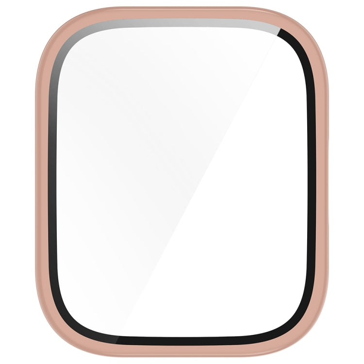 For Amazfit bip5 Unity PC + Tempered Glass Film Integrated Watch Protective Case(Sakura Pink) by bashfashion