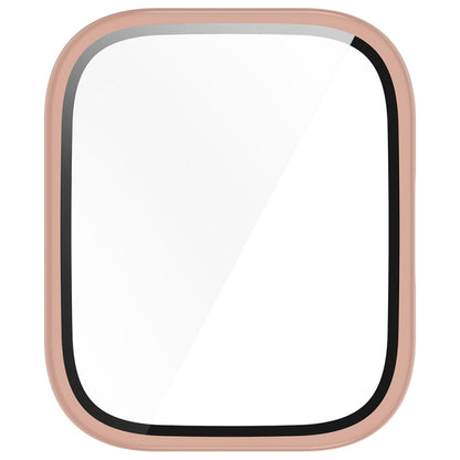 For Amazfit bip5 Unity PC + Tempered Glass Film Integrated Watch Protective Case(Sakura Pink) by bashfashion