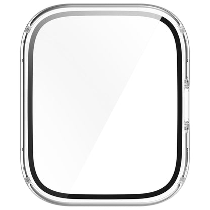 For Amazfit bip5 Unity PC + Tempered Glass Film Integrated Watch Protective Case(Transparent White) by bashfashion