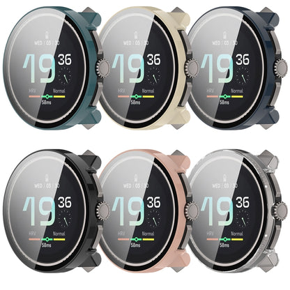 For Suunto Race PC + Tempered Glass Film Integrated Watch Protective Case(Ivory White) by bashfashion