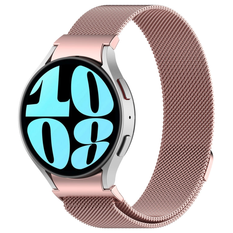 For Samsung Galaxy Watch 7 40 / 44mm Milan Magnetic Quick Release Stainless Steel Watch Band(Pink) by bashfashion
