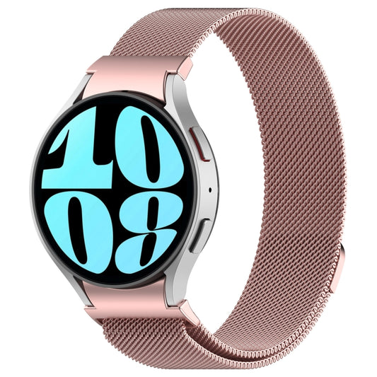 For Samsung Galaxy Watch 7 40 / 44mm Milan Magnetic Quick Release Stainless Steel Watch Band(Pink) by bashfashion