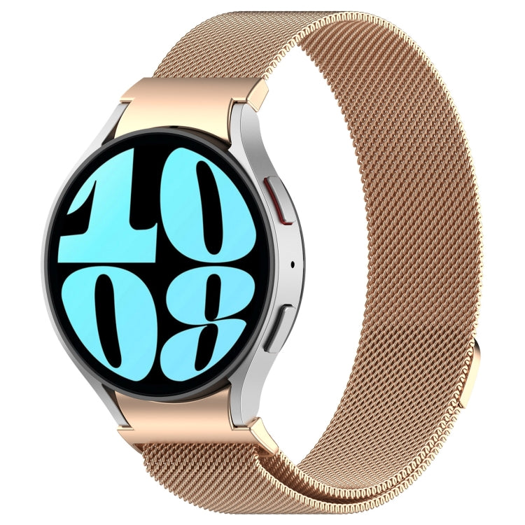 For Samsung Galaxy Watch 7 40 / 44mm Milan Magnetic Quick Release Stainless Steel Watch Band(Rose Gold) by bashfashion