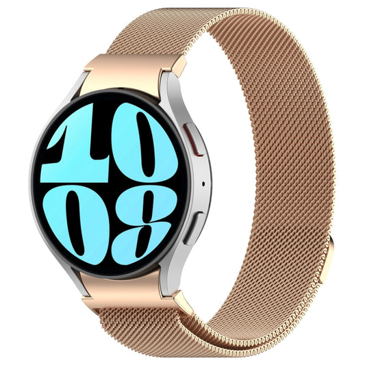 For Samsung Galaxy Watch 7 40 / 44mm Milan Magnetic Quick Release Stainless Steel Watch Band(Rose Gold) by bashfashion