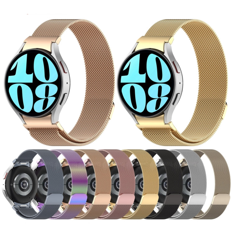 For Samsung Galaxy Watch 7 40 / 44mm Milan Magnetic Quick Release Stainless Steel Watch Band(Pink) by bashfashion