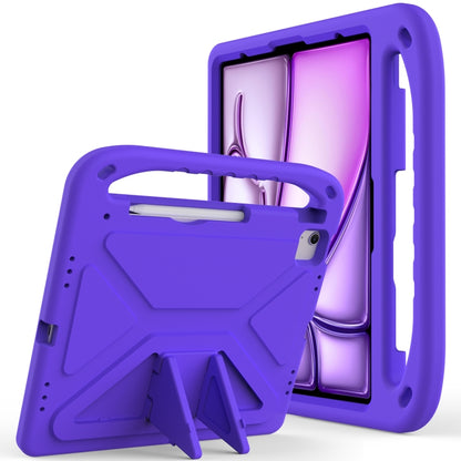 For iPad Air 13 2025 / 2024 Handle EVA Shockproof Tablet Case with Holder(Purple) by bashfashion
