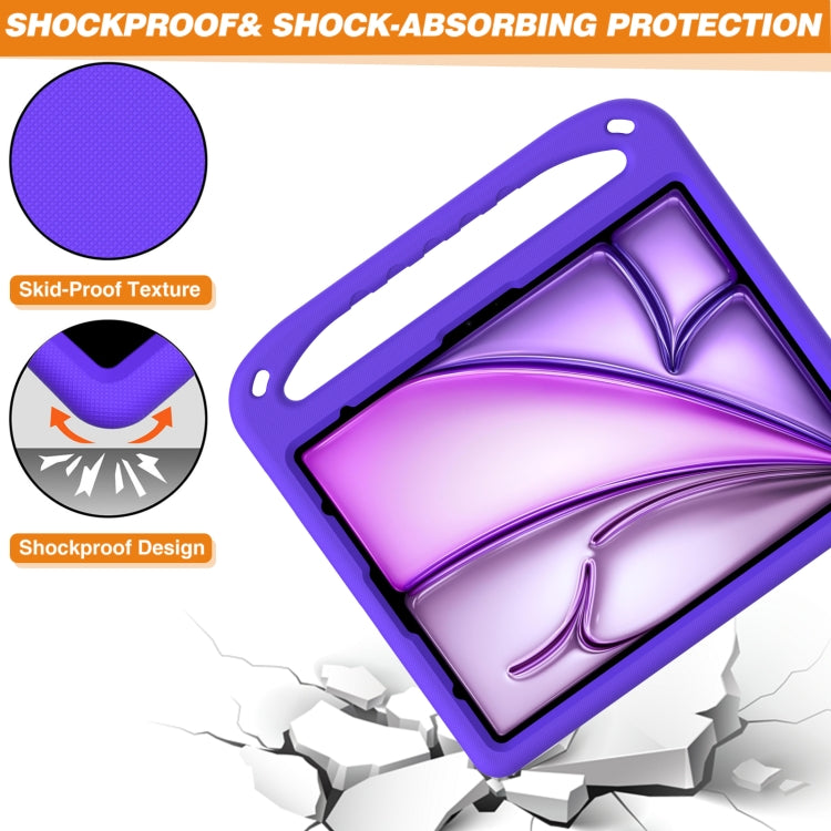 For iPad Air 13 2025 / 2024 Handle EVA Shockproof Tablet Case with Holder(Purple) by bashfashion