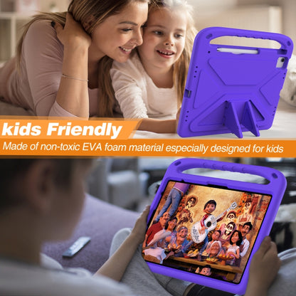 For iPad Air 13 2025 / 2024 Handle EVA Shockproof Tablet Case with Holder(Purple) by bashfashion