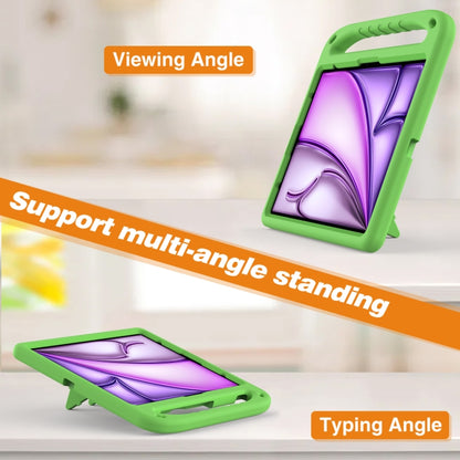 For iPad Air 13 2025 / 2024 Handle EVA Shockproof Tablet Case with Holder(Green) by bashfashion