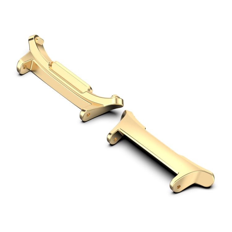 For Samsung Galaxy Watch Ultra 47mm 1 Pair 22mm Stainless Steel Metal Watch Band Connector(Gold) by bashfashion