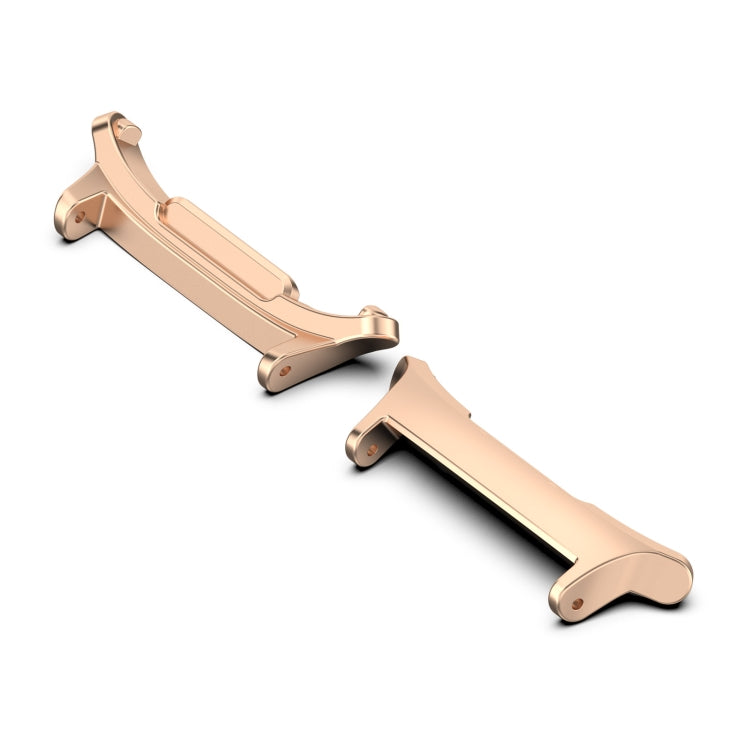 For Samsung Galaxy Watch Ultra 47mm 1 Pair 22mm Stainless Steel Metal Watch Band Connector(Rose Gold) by bashfashion