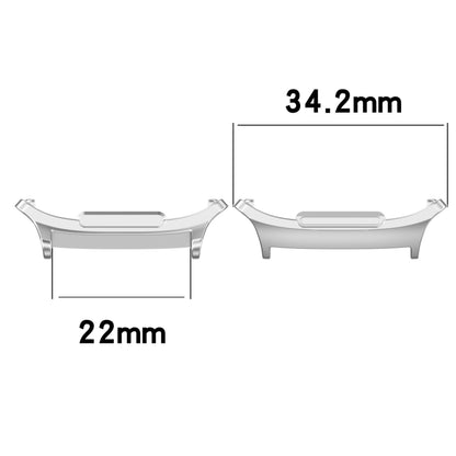 For Samsung Galaxy Watch Ultra 47mm 1 Pair 22mm Stainless Steel Metal Watch Band Connector(Rose Gold) by bashfashion