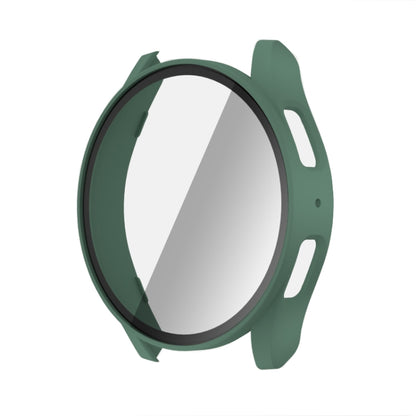 For Samsun Galaxy Watch 7 44mm PC + Tempered Film Integrated Watch Protective Case(Green) by bashfashion