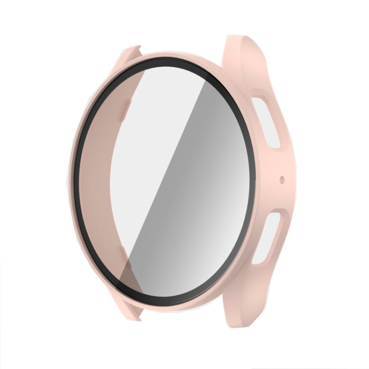 For Samsun Galaxy Watch 7 44mm PC + Tempered Film Integrated Watch Protective Case(Pink) by bashfashion