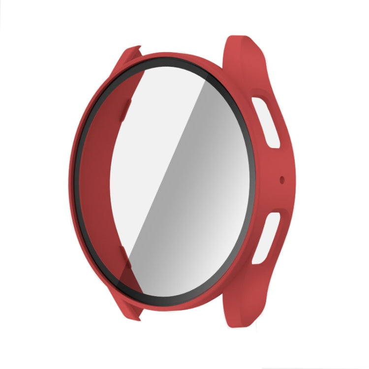 For Samsun Galaxy Watch 7 40mm PC + Tempered Film Integrated Watch Protective Case(Red) by bashfashion