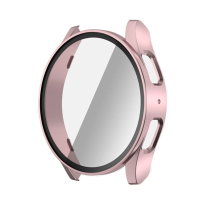 For Samsun Galaxy Watch 7 40mm PC + Tempered Film Integrated Watch Protective Case(Rose Gold) by bashfashion
