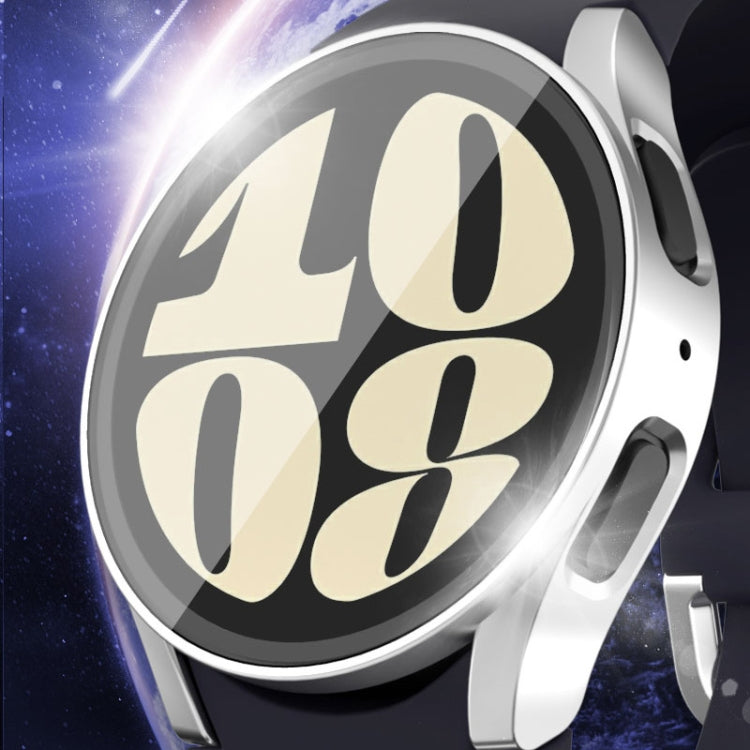 For Samsun Galaxy Watch 7 44mm PC + Tempered Film Integrated Watch Protective Case(Starlight) by bashfashion