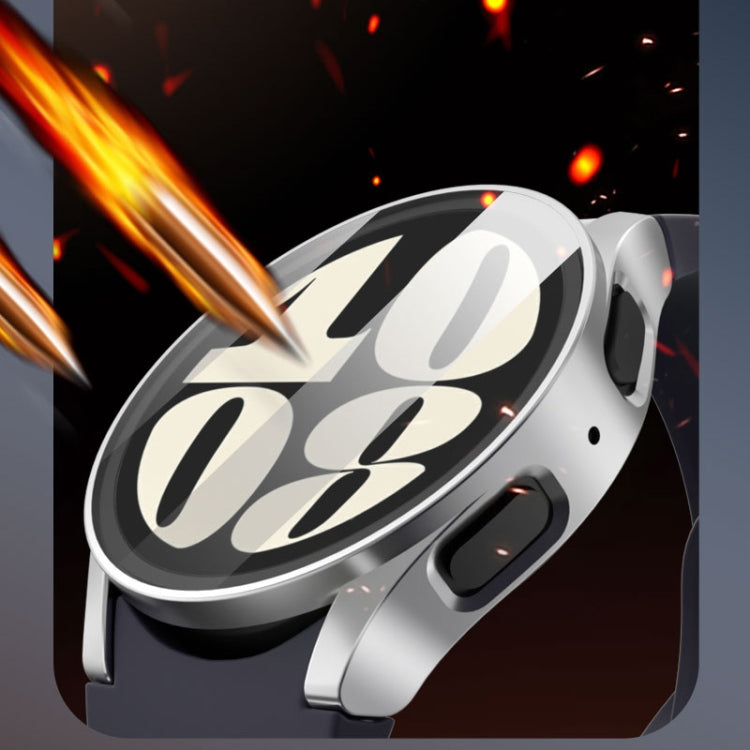 For Samsun Galaxy Watch 7 40mm PC + Tempered Film Integrated Watch Protective Case(White) by bashfashion