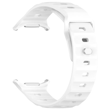 For Samsung Galaxy Watch Ultra 47mm Solid Color Reverse Buckle Silicone Watch Band(White) by bashfashion