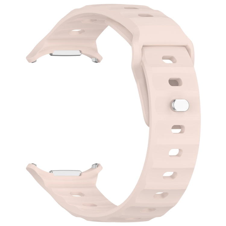 For Samsung Galaxy Watch Ultra 47mm Solid Color Reverse Buckle Silicone Watch Band(Pink) by bashfashion