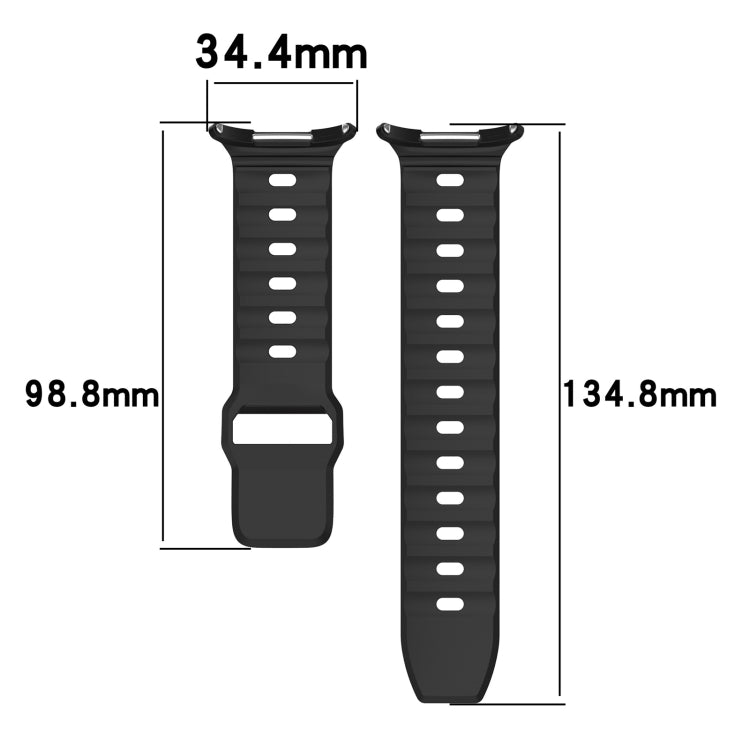 For Samsung Galaxy Watch Ultra 47mm Solid Color Reverse Buckle Silicone Watch Band(Dark Green) by bashfashion