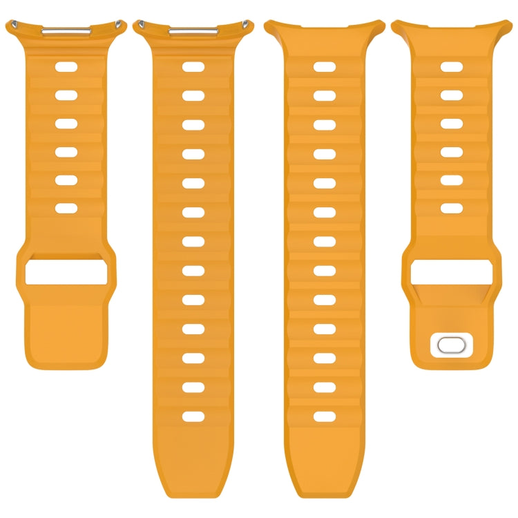 For Samsung Galaxy Watch Ultra 47mm Solid Color Reverse Buckle Silicone Watch Band(White) by bashfashion