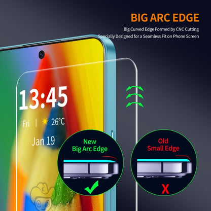 For Motorola Moto G15 ENKAY 9H Big Arc Edge High Aluminum-silicon Tempered Glass Film by ENKAY