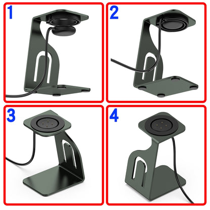 For Fitbit Ace LTE Aluminum Alloy Watch Charging Stand with Charger(Gray) by bashfashion