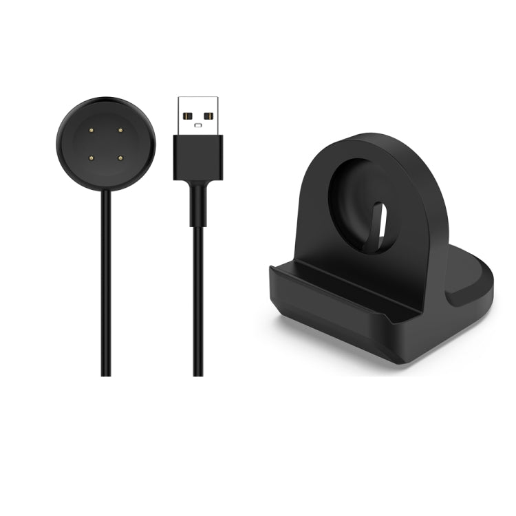 For Fitbit Ace LTE Smart Watch Silicone Charging Bracket with Charger(Black) by bashfashion