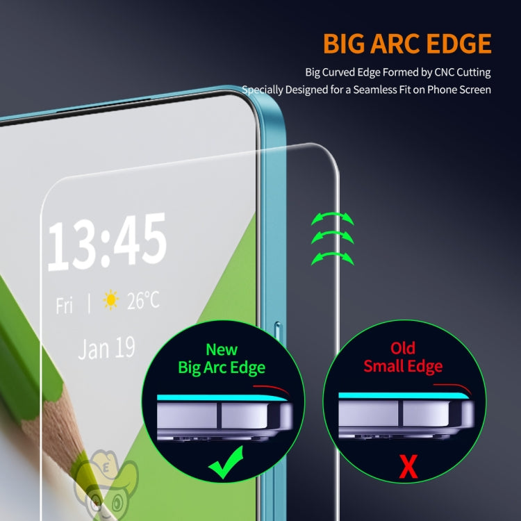 For OnePlus 9RT 5G ENKAY 9H Big Arc Edge High Aluminum-silicon Tempered Glass Film by ENKAY