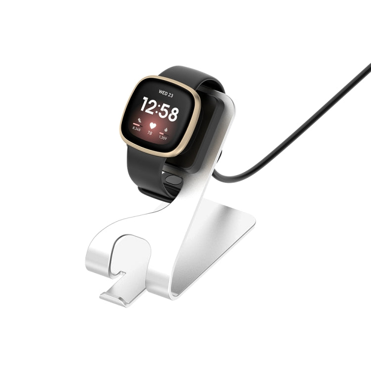 For Fitbit Ace LTE Aluminum Alloy Metal Bracket Watch Charger, Length: 1.5m(Silver) by bashfashion