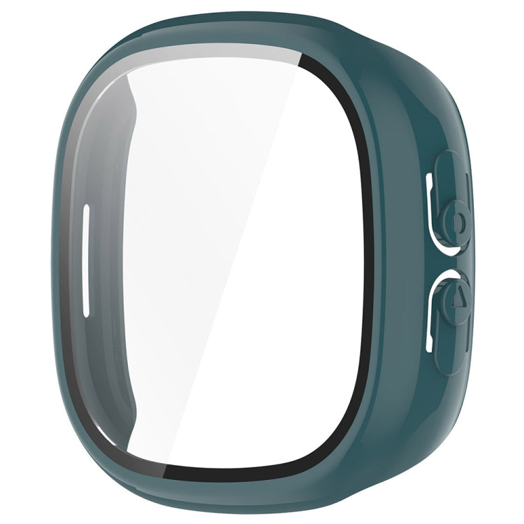For Fitbit Ace LTE PC + Tempered Glass Film Integrated Watch Protective Case(Pine Green) by bashfashion