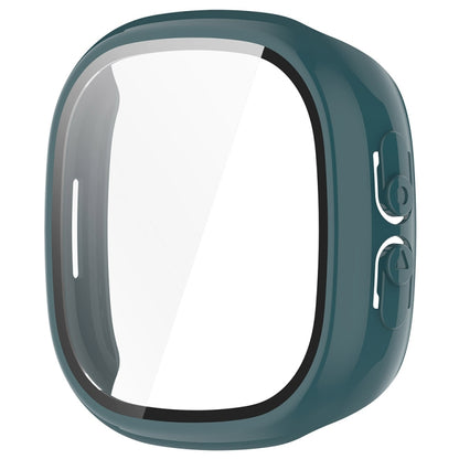 For Fitbit Ace LTE PC + Tempered Glass Film Integrated Watch Protective Case(Pine Green) by bashfashion