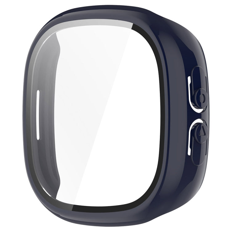 For Fitbit Ace LTE PC + Tempered Glass Film Integrated Watch Protective Case(Ink Blue) by bashfashion