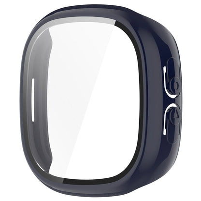 For Fitbit Ace LTE PC + Tempered Glass Film Integrated Watch Protective Case(Ink Blue) by bashfashion