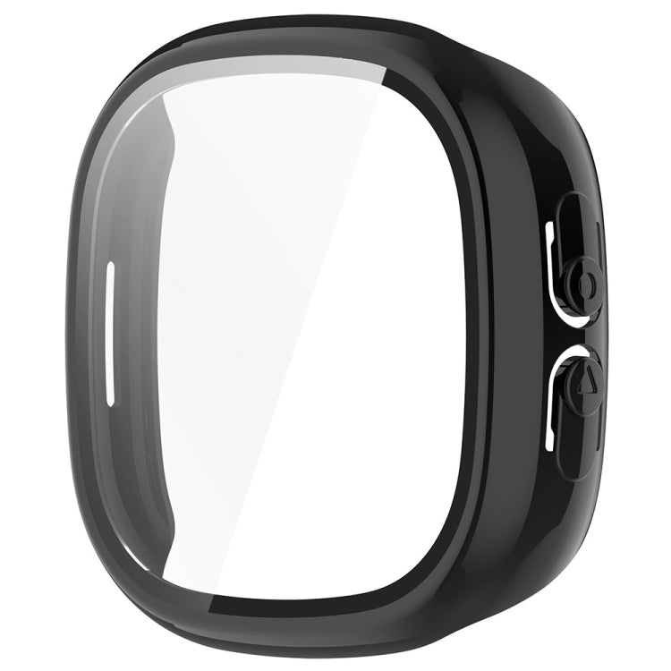For Fitbit Ace LTE PC + Tempered Glass Film Integrated Watch Protective Case(Black) by bashfashion