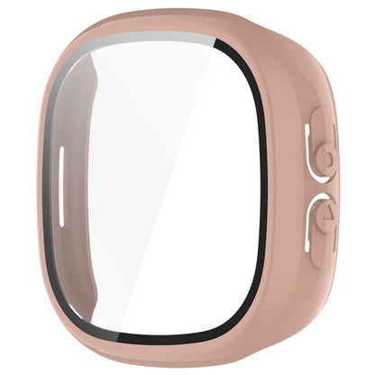 For Fitbit Ace LTE PC + Tempered Glass Film Integrated Watch Protective Case(Sakura Pink) by bashfashion