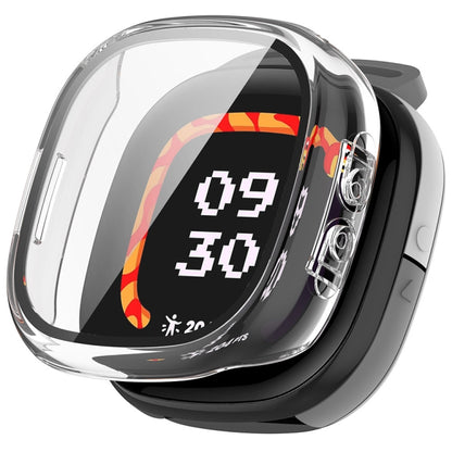 For Fitbit Ace LTE PC + Tempered Glass Film Integrated Watch Protective Case(Transparent White) by bashfashion