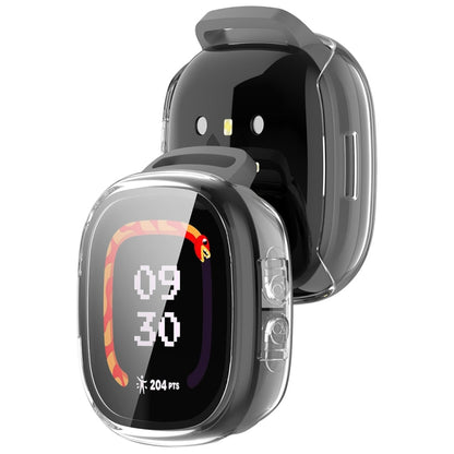 For Fitbit Ace LTE PC + Tempered Glass Film Integrated Watch Protective Case(Transparent White) by bashfashion