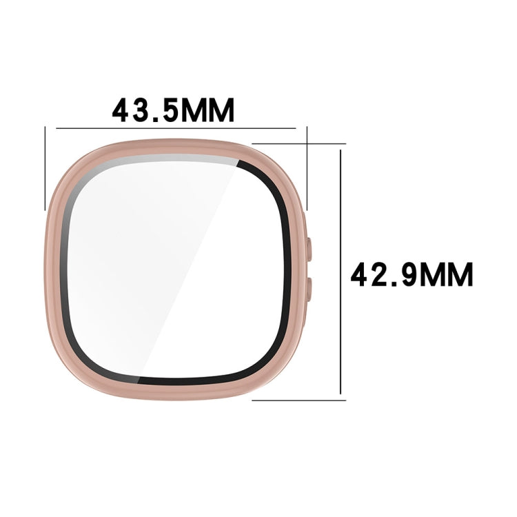 For Fitbit Ace LTE PC + Tempered Glass Film Integrated Watch Protective Case(Black) by bashfashion