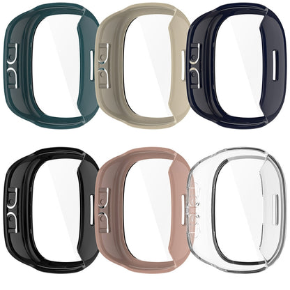 For Fitbit Ace LTE PC + Tempered Glass Film Integrated Watch Protective Case(Pine Green) by bashfashion