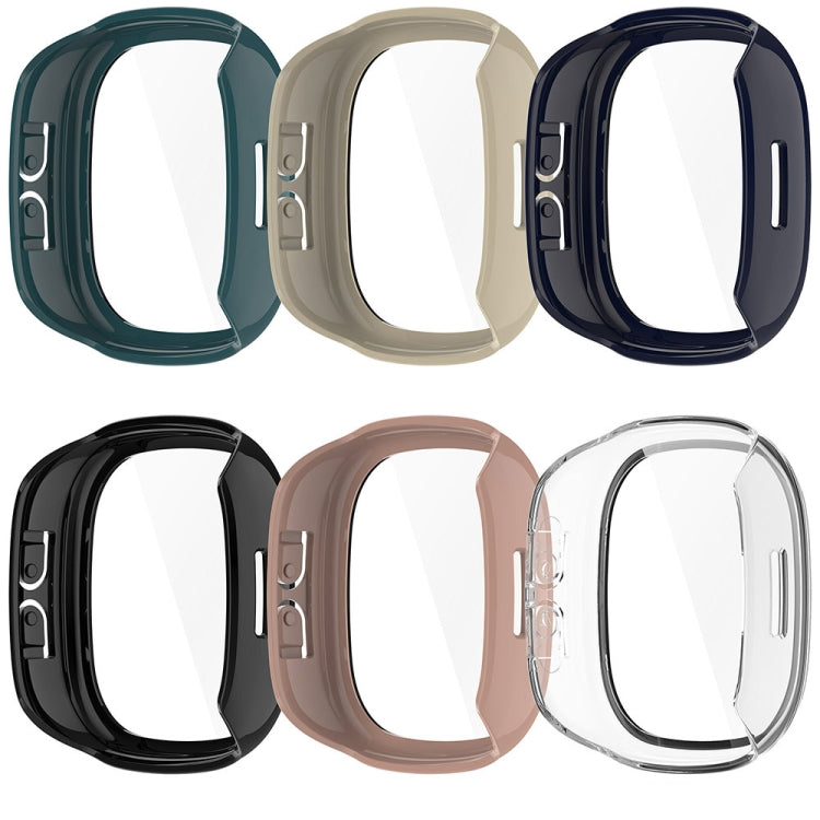 For Fitbit Ace LTE PC + Tempered Glass Film Integrated Watch Protective Case(Transparent White) by bashfashion