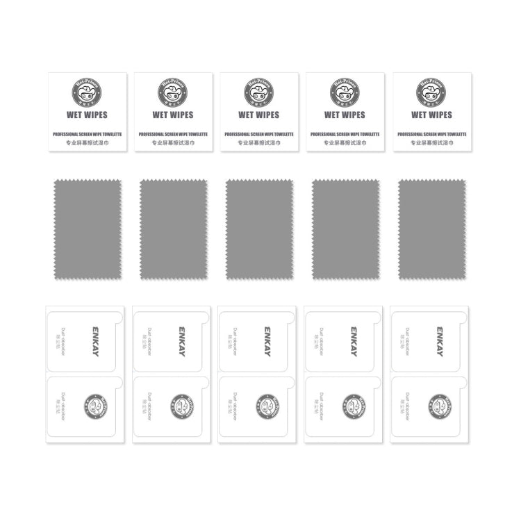 For OnePlus Ace 4 5pcs ENKAY 9H Big Arc Edge High Aluminum-silicon Tempered Glass Film by ENKAY