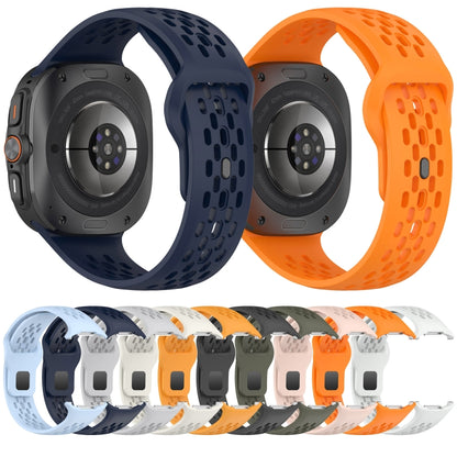 For Samsung Galaxy Watch Ultra 47mm / Ultra 2025 Reverse Buckle Silicone Breathable Watch Band(Orange) by bashfashion