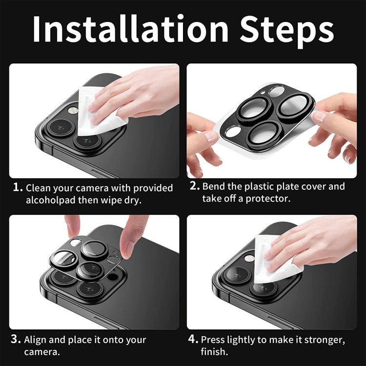 For iPhone 16 / 16 Plus ENKAY Anti-reflection Camera Lens Aluminium Alloy Tempered Glass Film(Black) by ENKAY