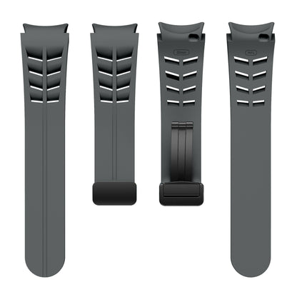 For Samsung Galaxy Watch 5 40 / 44mm Richard Magnetic Folding Black Buckle Silicone Watch Band(Space gray) by bashfashion