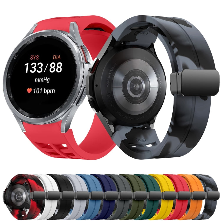 For Samsung Galaxy Watch 5 40 / 44mm Richard Magnetic Folding Black Buckle Silicone Watch Band(Space gray) by bashfashion